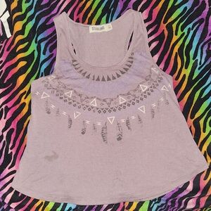 Lavender Geometric Tank Top